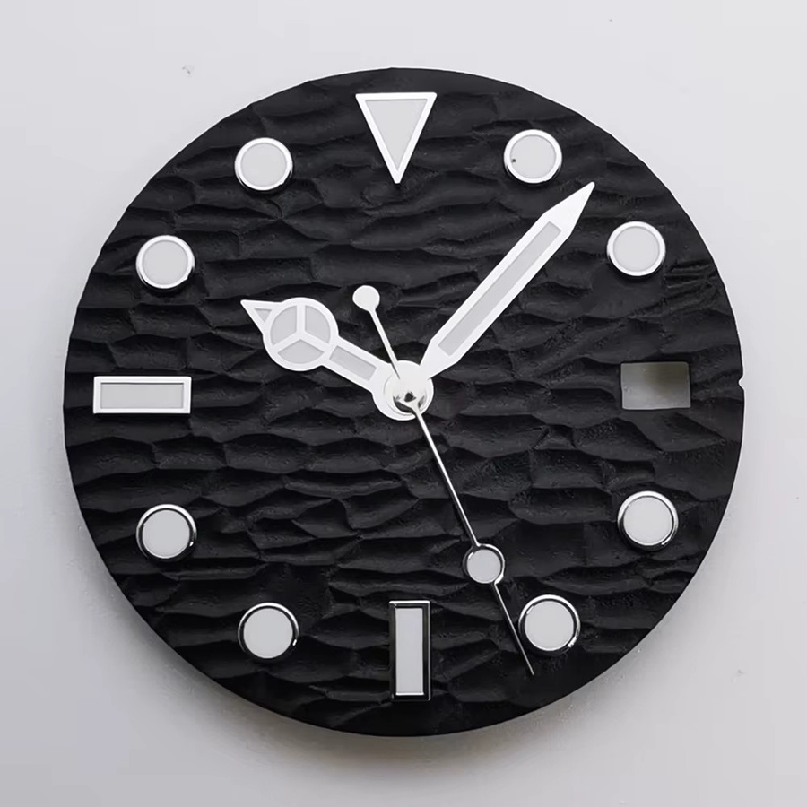 Pargues Zifferblatt, grün leuchtend, schwarz-blau-weiß, 28,5 mm, passend für NH35-Uhrwerk - Bild 2