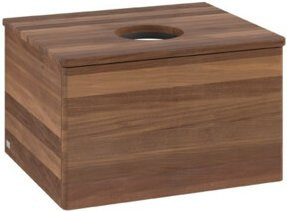 V&B Waschtischunterschrank Antao ohne Frontstruktur in Walnut, B/T/H: 60 x 36 x 50 cm - Bild 1