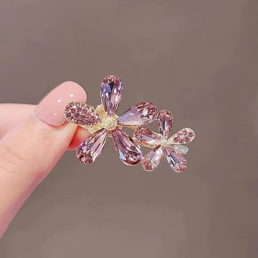 HIYAYZ Haarnadel, Kristall Strass Blume, Legierung, Damen - Bild 2