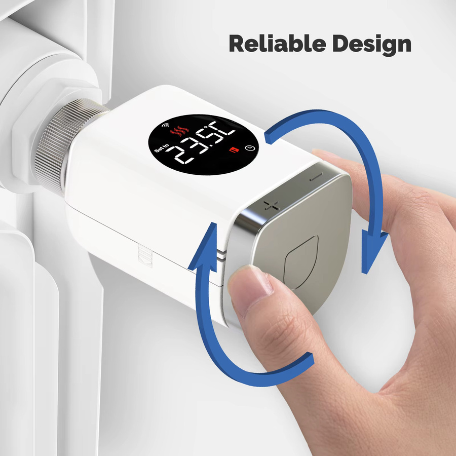 MOES Smart Thermostat Heizkörperventil TRV mit Wifi und ZigBee, Programmierbarer App Remote Temperaturregler für Google Home und Alexa, Weiß - Bild 3