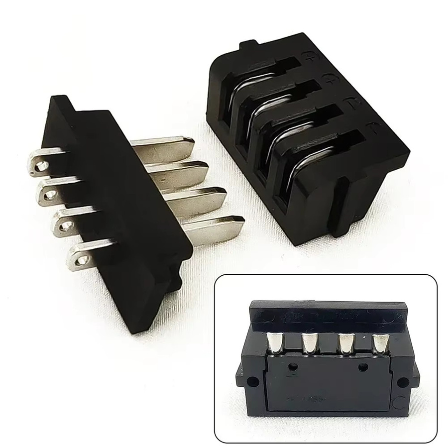 E-Bike Batterie Power Entladung Stecker mit 4 oder 5 Pins für Hailong Akkus in Schwarz - Bild 2