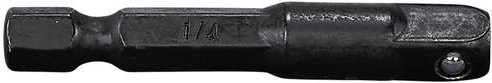Makita Bit-Adapter D-74740 Schwarz 50mm 1/4 6KT auf 1/4 4KT (6.3 mm) - Bild 1