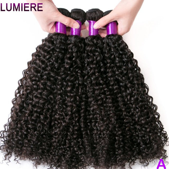 Lumiere Hair Virgin Raw Deep Afro Kinky Curly Bundles, 100 % Echthaar, Super Double Drawn, Unisex - Bild 1