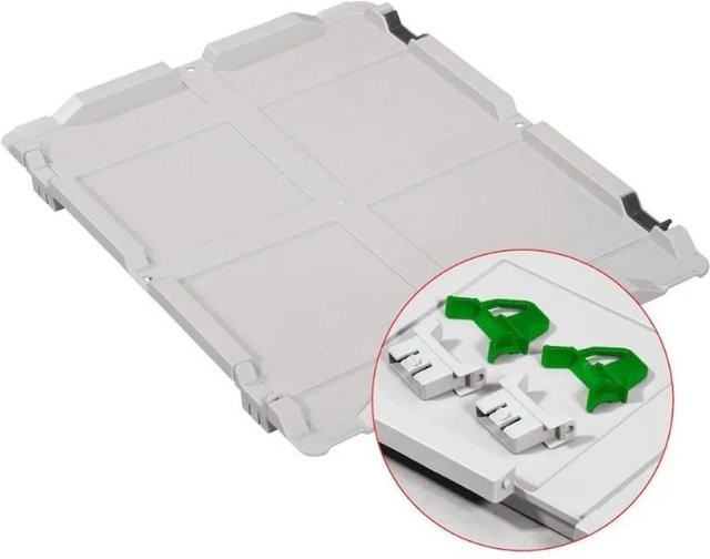 PROREGAL SuperSparSet 16x Eurobox NextGen Grip mit Scharnierdeckel und grünen Schiebeschnappverschlüssen, Grau, H x B x T: 12 x 30 x 40 cm - Bild 1