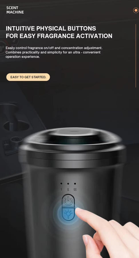 NAMSTE Intelligenter Auto-Aromatherapie-Diffusor und Luftbefeuchter zur Geruchsbeseitigung in Schwarz - Bild 2