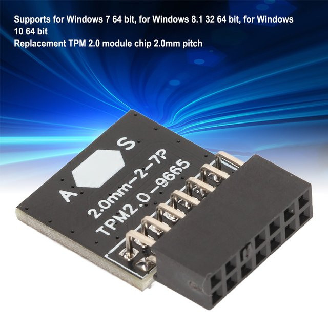 ASUS TPM 2.0 Sicherheitsmodul mit 14 Pin (2x7P) in Schwarz für Windows 11 - Bild 1