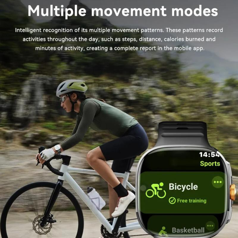 M99 5G Smartwatch mit 2,4 Zoll Amoled Display, Android, Drehkamera, SIM-Kartenslot und WLAN, Schwarz - Bild 7