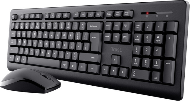 Trust Kabelloses Tastatur-Maus-Set mit USB-A Empfänger in Schwarz - Bild 1