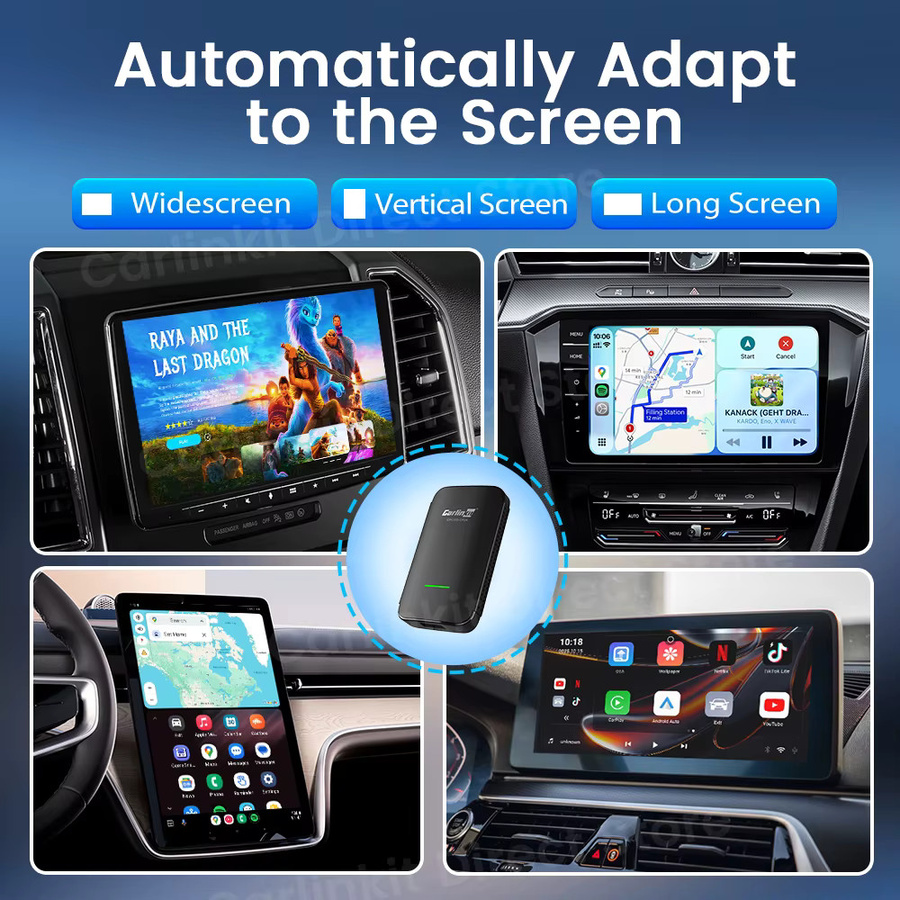 CarlinKit CP2A Pro Android 12 TV-Box mit 2 GB RAM und 16 GB Speicher, Wireless CarPlay und Android Auto Smart Car Ai Box in Schwarz für Videounterstützung wie Youtube und Netflix - Bild 3