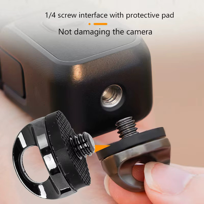 ERIKOLE Crossbody-Umhängeband für DJI OSMO Pocket 3 und Insta360 X4 X5 sowie GoPro mit 1/4 Zoll Schraube und Anti-Verlust-Funktion - Bild 3