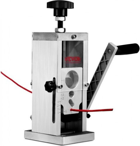 VEVOR Manuelle Kabelabisolier Maschine aus Aluminium in Silber für Kupfer mit Handkurbel oder Bohrer für 1,5 mm bis 40 mm Durchmesser - Bild 1