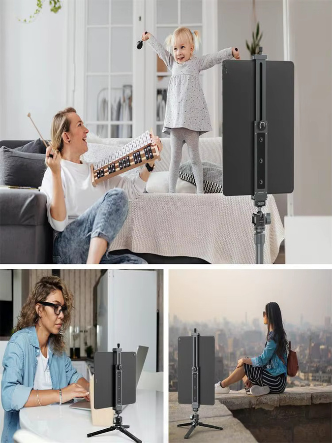 LEAPLIGHT Aluminium-Stativhalterungsadapter für iPad und Tablets von 4,7 bis 12,9 Zoll mit 1/4 Zoll Schraube - Bild 5