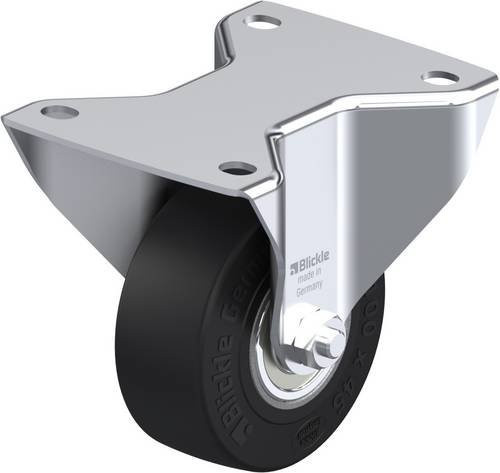 Blickle Bockrolle BK-SE 100K-3 in Schwarz und Silber, Rad-Durchmesser: 100 mm, Tragfähigkeit: 270 kg - Bild 1