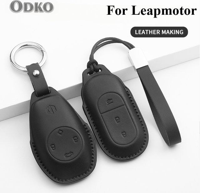 PU Leder Schlüsselhülle für Leapmotor T03 S01 C11 C01 Keyless Fob Case Cover - Bild 1