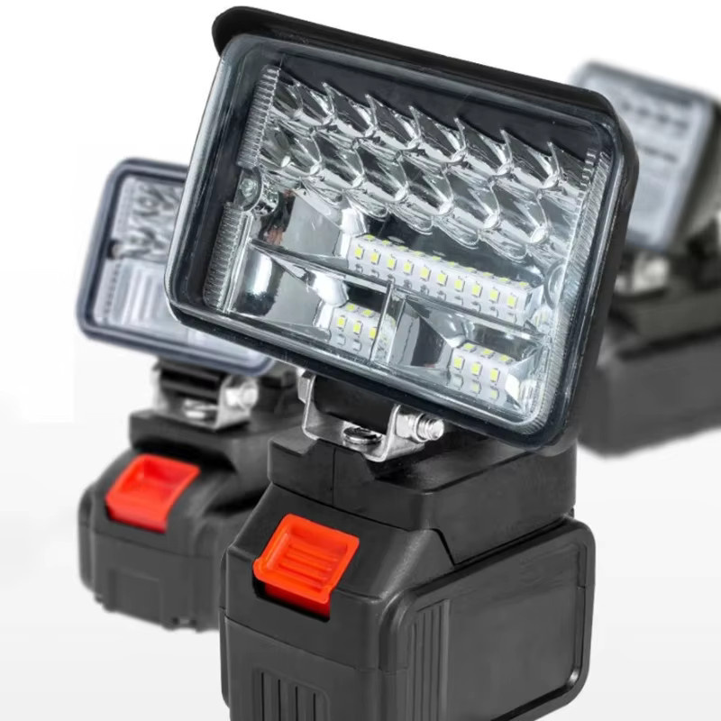 HOMEFISH LED-Arbeitsleuchte für Makita 18V Li-Ionen-Akku, Tragbare Notfall-Flutlampe und Campinglampe in Schwarz - Bild 5
