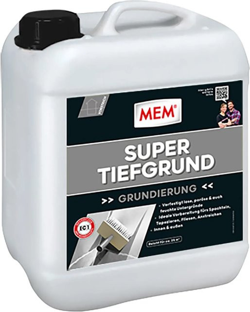 MEM Super-Tiefgrund Wasserbasierter Tiefengrund in Weiß 5,0 l - Bild 1
