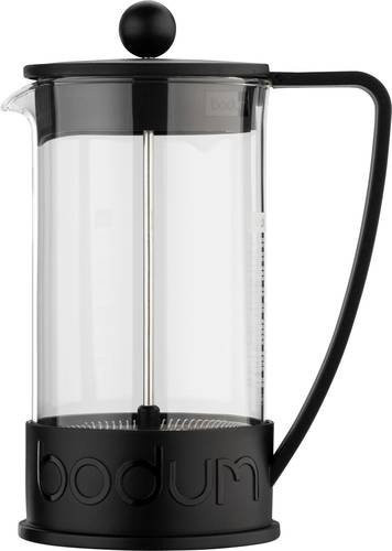 Bodum Press Brazil French Press Kaffeebereiter in Transparent und Schwarz mit Fassungsvermögen für 8 Tassen - Bild 1