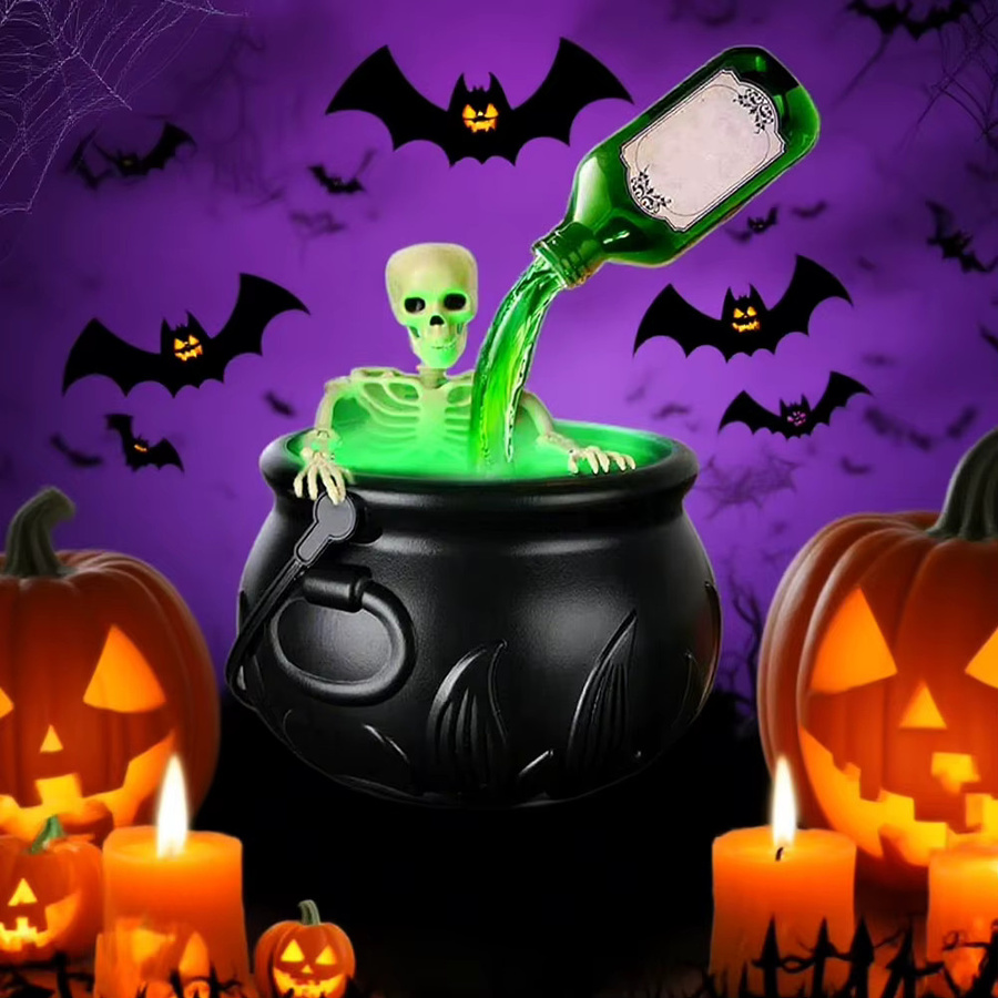 APWIKOGER Halloween Hexenkessel als schwarze Kunststoffschale für die Innendekoration - Bild 2