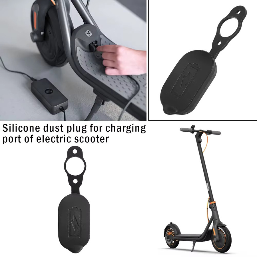 Ninebot Silikon-Ladeanschluss für Elektro-Roller F20 F30 F40, wasserdicht und anti-Reibung, Schwarz - Bild 2