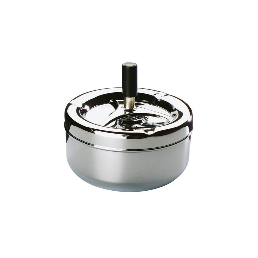 APS Drehaschenbecher Klassiker in Silber, Durchmesser: 13 cm, Höhe: 10,5 cm - Bild 1