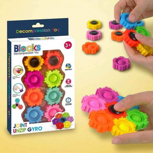 soulbao Dekompressions-Bausteine Fidget Spinner, Anti-Stress Sensorisches Spielzeug - Bild 1