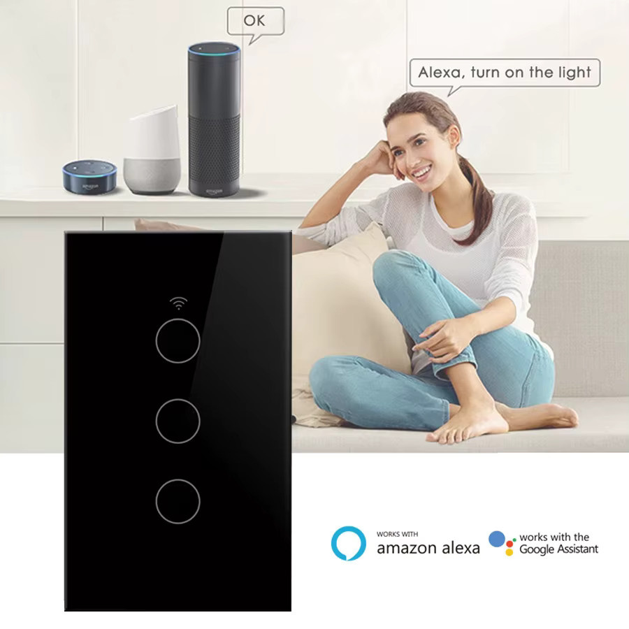 Tuya Smart Switch Wifi Touch-Schalter mit 433MHz Fernbedienung und Sprachsteuerung für Alexa und Google Home ohne Neutralleiter - Bild 3