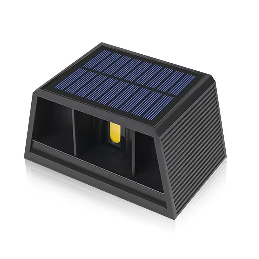 ATcomm LED Solar Wandleuchte Up und Down Outdoor Beleuchtung in Schwarz aus ABS - Bild 7