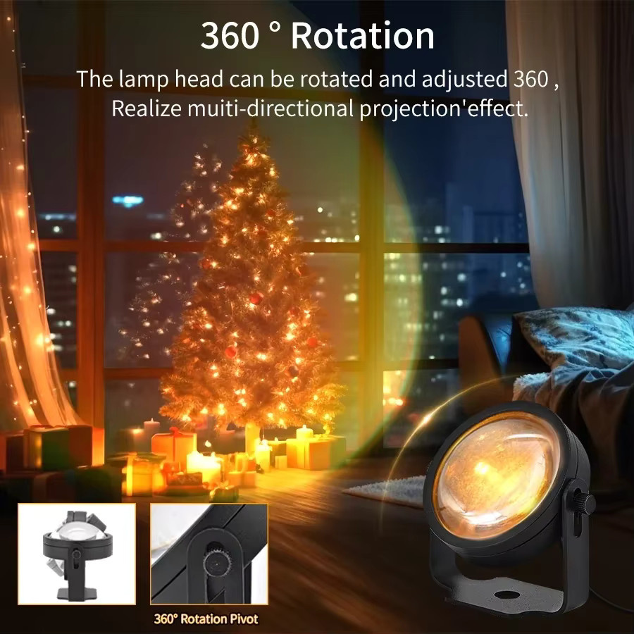 AVACOM Tuya Smart Sunset Lampe mit App-Steuerung als LED-Nachtlicht und Sunset-Projektor für Fotografie und Party-Dekoration - Bild 2