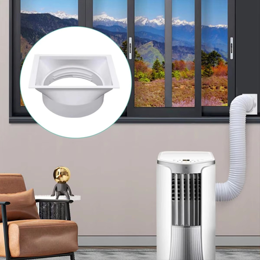 AA83 Tragbarer Klimaanlagen-Schlauchadapter 5,9 Zoll AC-Abluftschlauch-Verbinder Kupplungsverlängerung mit Rechtsdrehung in Weiß - Bild 3