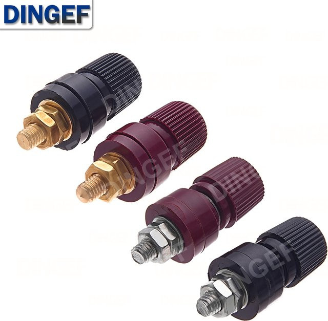DNIGEF 2er-Set Kupfer-Anschlussklemmen 6mm mit M6 Messing-Terminals für Netzteil und Schweißmaschine - Bild 1