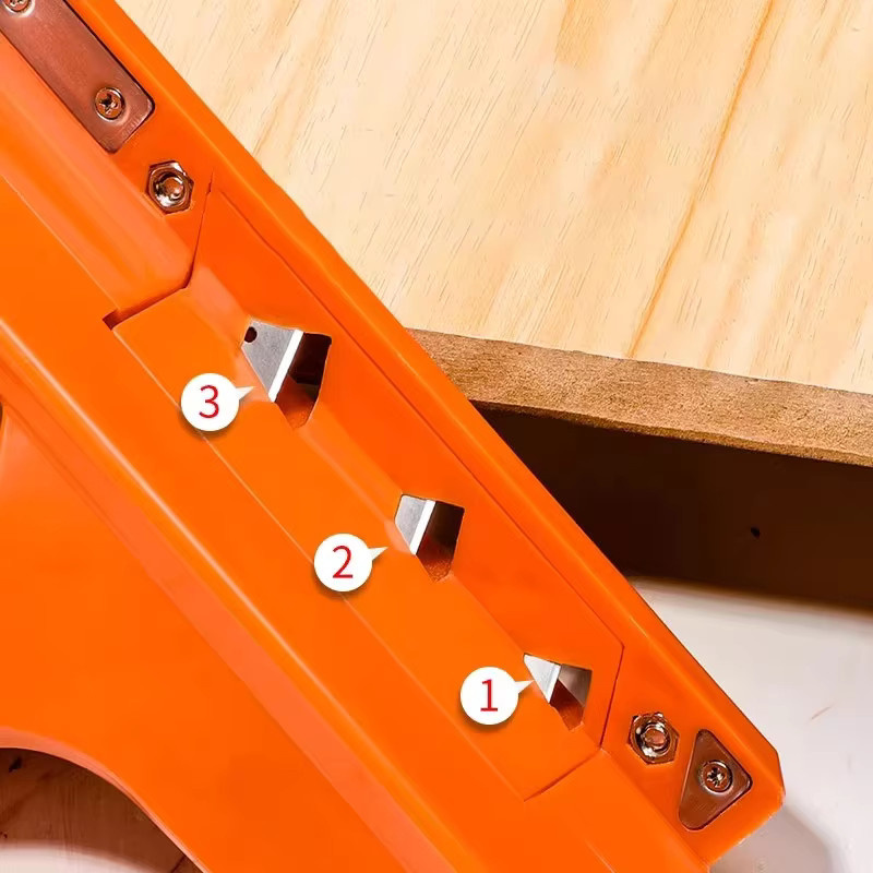 TQSDYY Gipskarton-Schnellschneider in Orange für Trockenbau und Kantenfasen 45°/60° als Ersatzklinge für Holzbearbeitungs-Trimmer - Bild 3