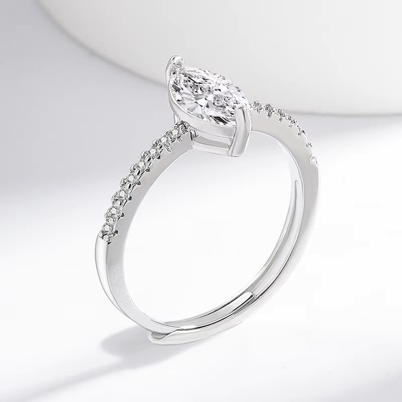 SAY Ring 925 Silber, Zirkonia, Emaille, Herz, Damen - Bild 1