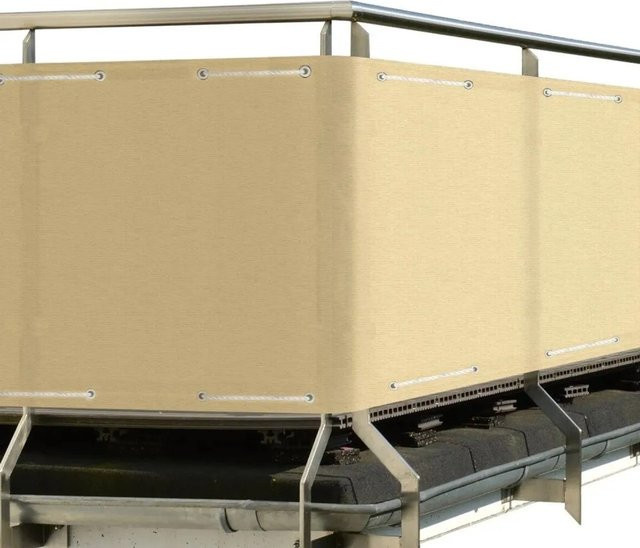 Sol Royal SolVision HB2 Balkonumspannung aus Polyethylen in Creme, Höhe: 90 cm, Breite: 500 cm - Bild 1