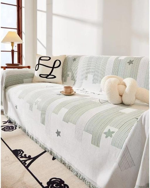 Super Six Chenille-Sofabezug mit geometrischem Design, kratzfest und waschbar, B/T: 180 x 130 cm - Bild 1