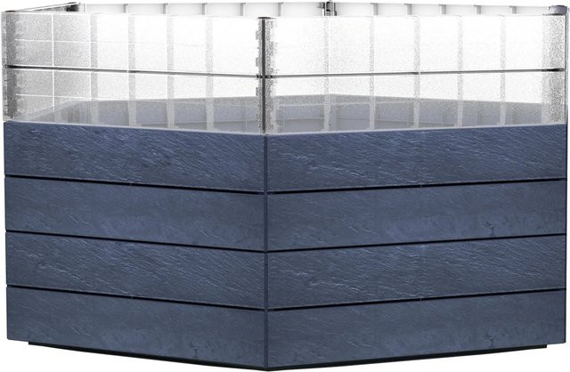 Garantia Hochbeet Ergo Turbo XL 75 in Stone mit Schieferstruktur, B/T/H: 145 x 145 x 75 cm - Bild 1