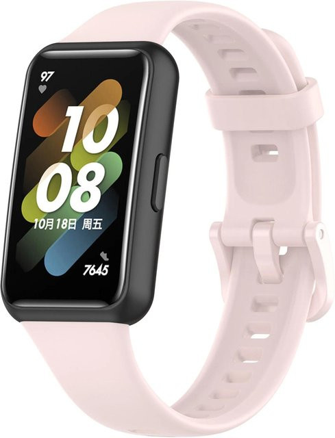 Uhrenarmband Huawei Band 7, Silikon, hellrosa, Unisex - Bild 1