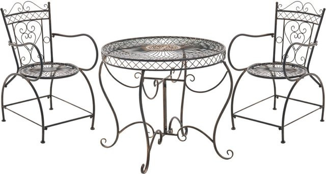 TPFGarden Sitzgruppe Sheen in Bronze aus Metall - Bild 1