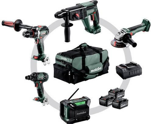 Metabo Akku Combo Set Bauhandwerk 5.2 BS 18 LTX BL mit Werkzeugtasche in Grün - Bild 1