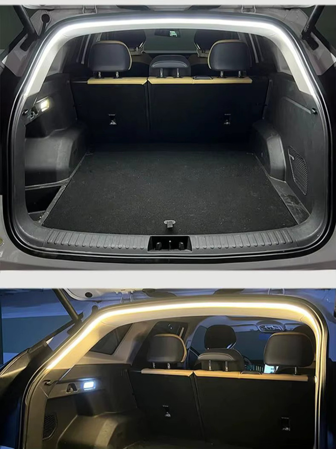 Flexible LED Kofferraum Lichtleiste aus PVC mit automatischer Induktion in Gelb für SUV und MPV - Bild 6