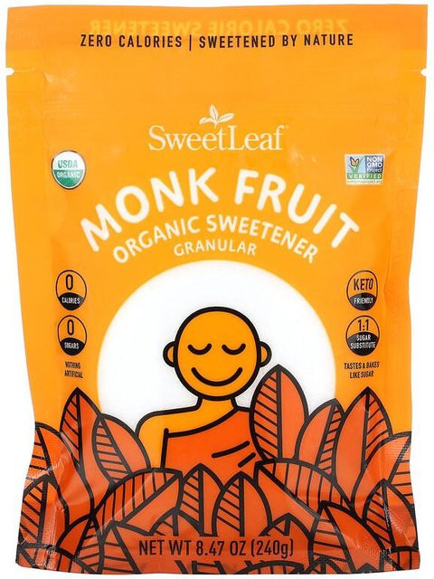 SweetLeaf Mönchsfrucht Bio-Süßstoff Granulat 240 g - Bild 1