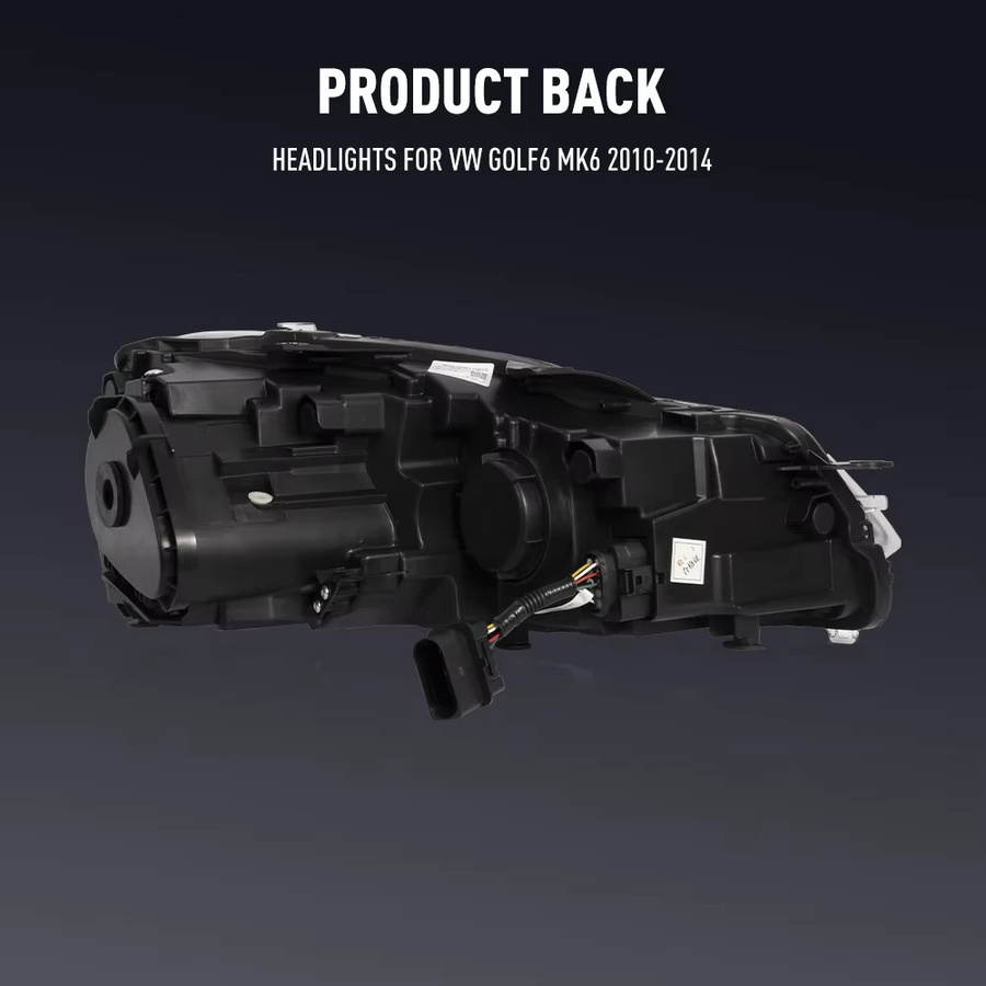 KUNFINE LED-Autoscheinwerfer-Baugruppe für VW Golf 6 MK6 2010–2014 mit Tagfahrlicht, Paar Frontscheinwerfer Plug-and-Play - Bild 4