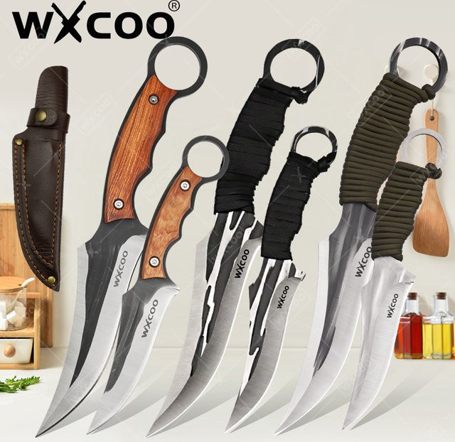WXCOO Metzger Ausbeinmesser aus Edelstahl mit Schutzhülle für Fleisch, Fisch, Obst und Gemüse - Bild 1