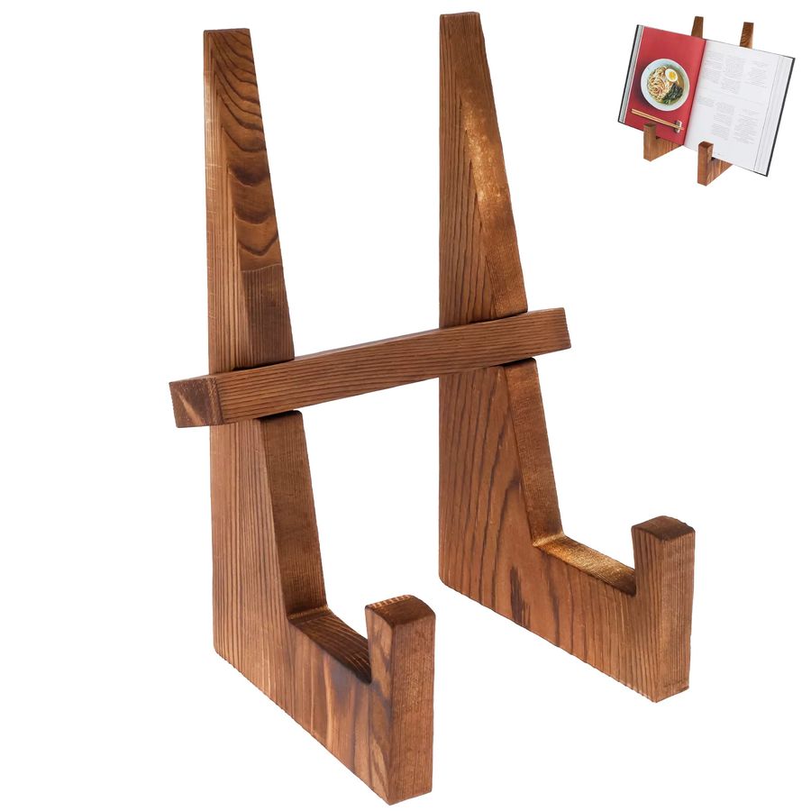 Willstar Holzplattenständer für Desktop als Display für Rezeptbücher, CD-Schallplatten und Fotorahmen zur Heimdekoration - Bild 7