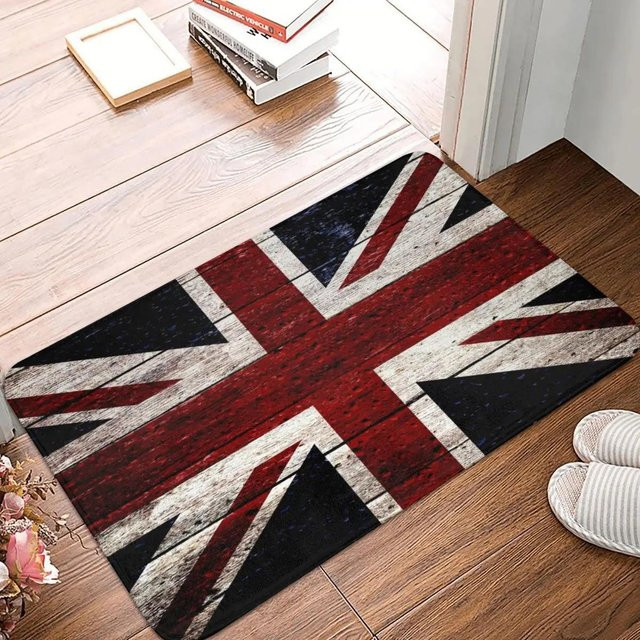 PipiCub Union Jack Fußmatte mit UK-Motiv, rutschfest und waschbar, B/T: 75 x 43 cm, Mehrfarbig - Bild 1