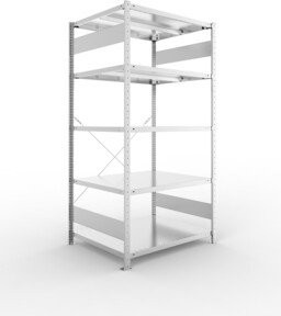 META Steckregal CLIP 330 verzinkt mit 5 Böden, B/T/H: 200 x 100 x 80 cm - Bild 1