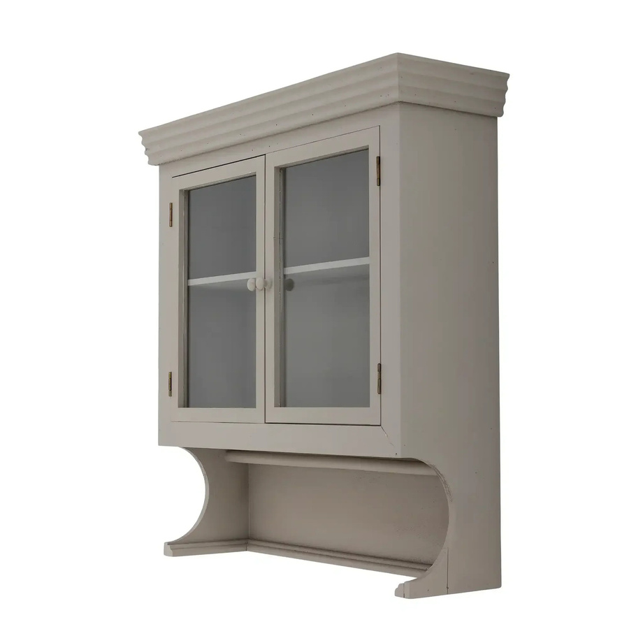 Bloomingville Wandschrank Pilu aus Kiefernholz und Glas in Grau mit 65 cm Breite - Bild 1
