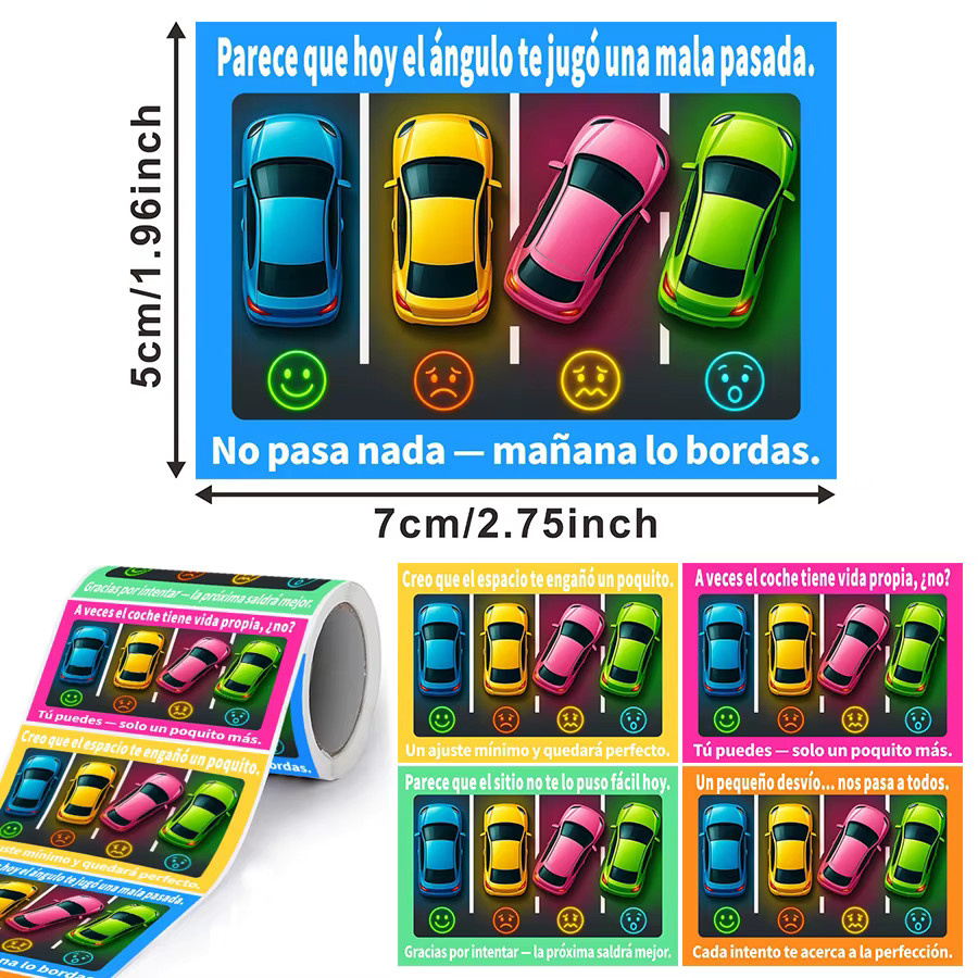 150 Stück lustige spanische Parksticker mit 5 Designs und Schlaufe in Mehrfarbig für humorvolle Markierungen - Bild 2