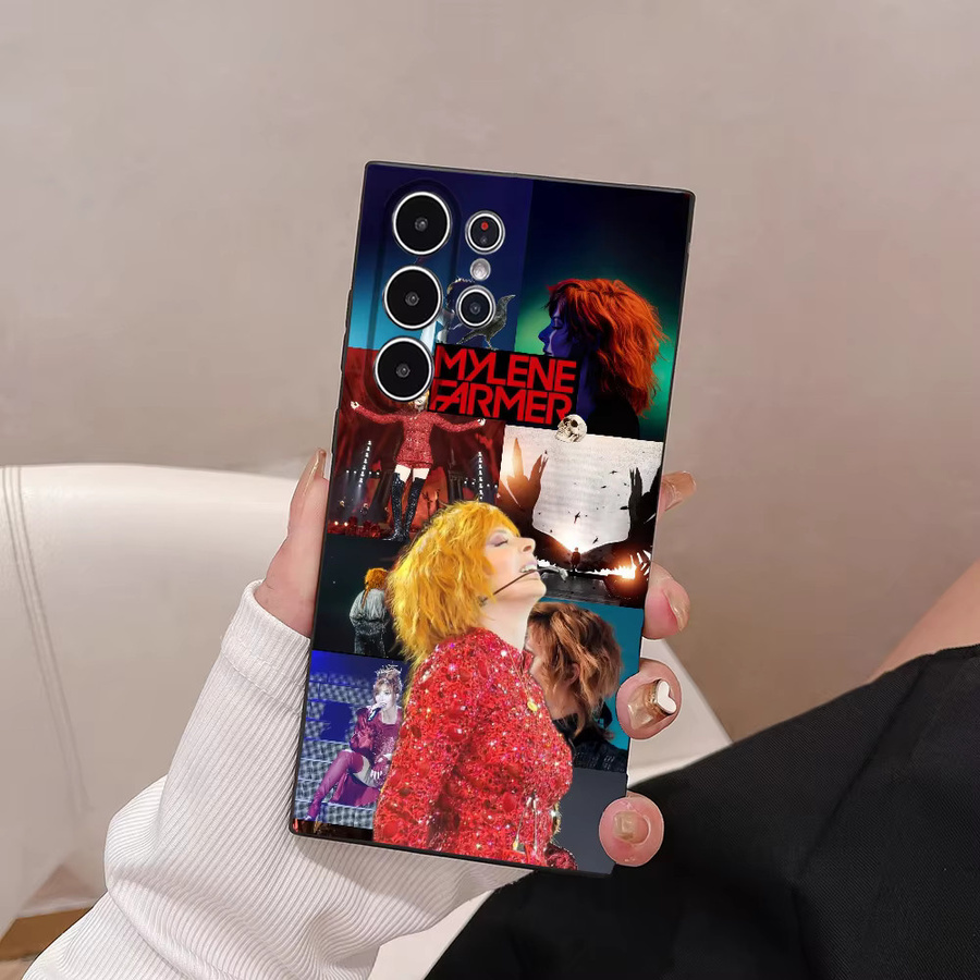 Mylene Farmer Funda Handyhülle für Samsung Galaxy S21 S22 S23 S24 S25 FE Plus Ultra in Multicolour aus weichem TPU - Bild 3