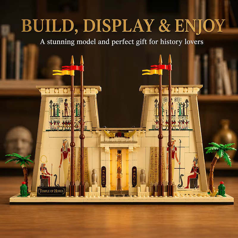 M MENBIS Ägyptischer Tempel, Baustein-Set, 2073 Teile, ab 14 Jahre - Bild 3
