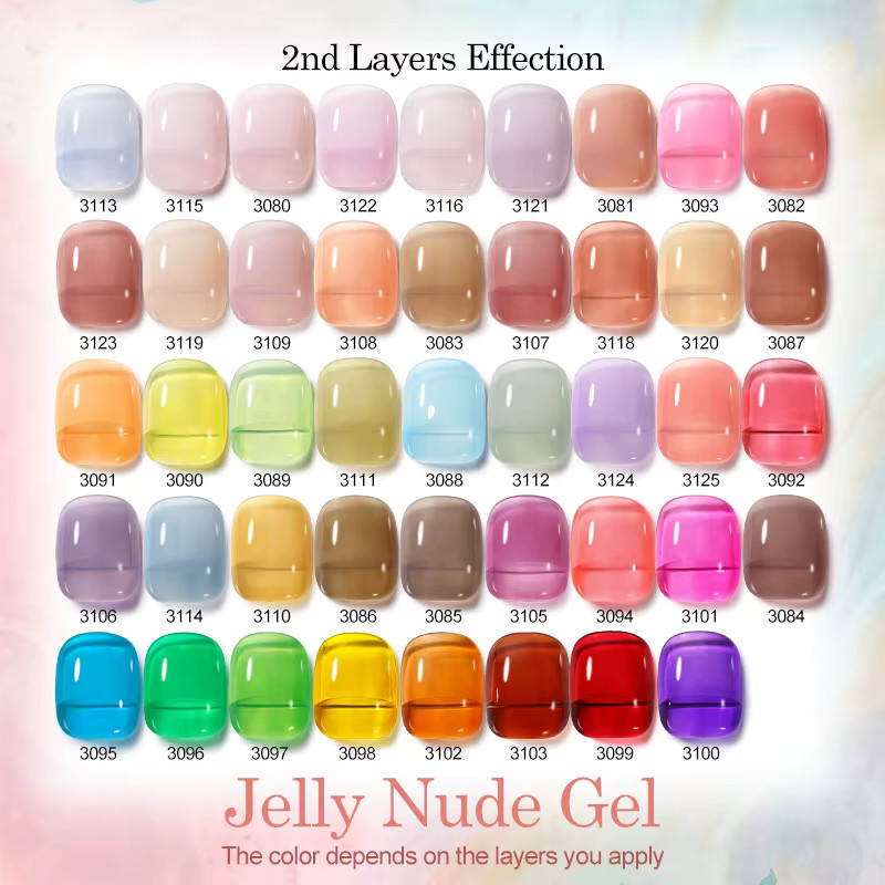 Clou Beaute Ice-Clear Jelly Nagellack Set, Hellrosa, Halbtransparent - Bild 2